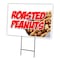 Signmission Roasted Peanuts Yard Sign & Stake outdoor plastic coroplast window, C-2436 Roasted Peanuts C-2436 Roasted Peanuts - alternate 1